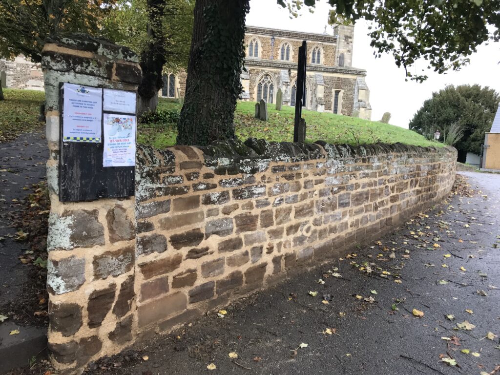 Repairs to Churchyard wall - October 2023